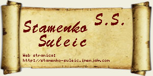 Stamenko Šuleić vizit kartica